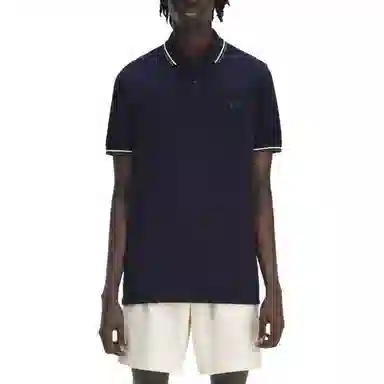 Fred Perry Slim Fit Embroidered Polo Shirt Blue