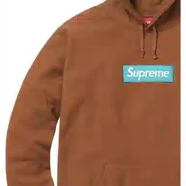 Supreme FW17 Box Logo Hooded Sweatshirt Brown
