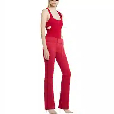 COURREGES SS25 90'S RIB TANK TOP Ruby