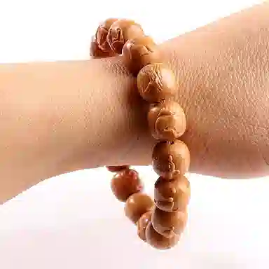 日向晚 臻品 文创 新中式手持文玩 静心禅意串珠 精工全品无相完品级龙岩料 礼盒包装 猴头核桃 手串 通用