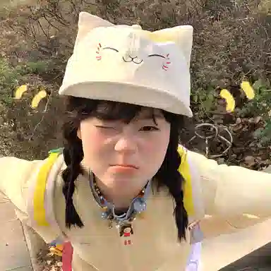 尚先生 日系可爱小猫咪翻檐甜美百搭大头围显脸小户外运动休闲遮阳防晒 棉 鸭舌帽草帽 男女同款情侣款