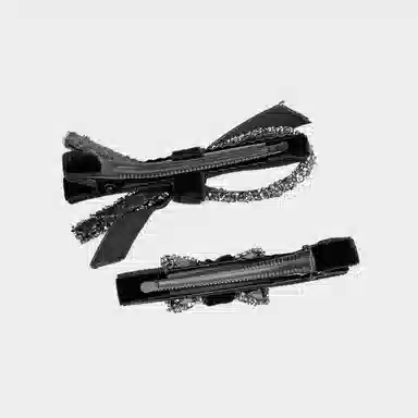 卡铂雅 绒布休闲时尚潮流设计港风气质复古镶钻极简高级感发饰 发夹 女款