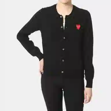 CDG Play Cardigan Black