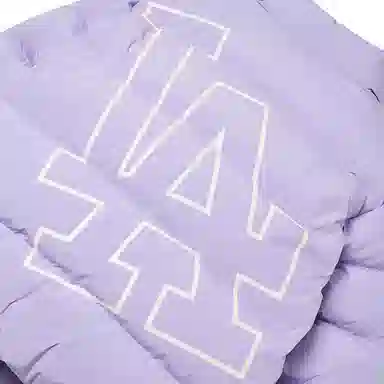 MLB Logo Puffer Jacket Light Purple
