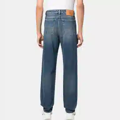 DIESEL SS23 Washed Straight Jeans Blue