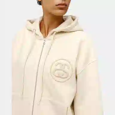 Stussy Wales Bonner FW25 FLEECE ZIP HOODIE logo