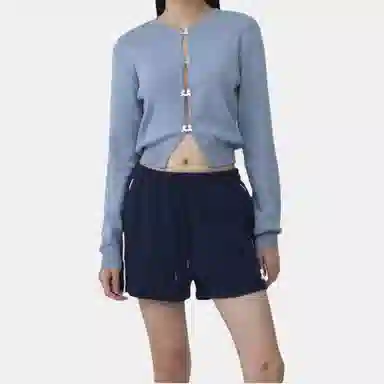 RestRecreation SS25 LOGO CLIP KNIT CARDIGAN SKY BLUE