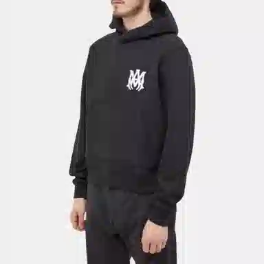 AMIRI Letter Print Hoodie Black