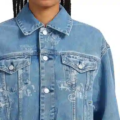 Carhartt WIP Letter Print Collar Jacket