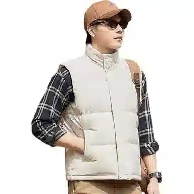 悍戈 美式潮流无袖棉服保暖外套马甲 男女同款