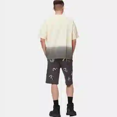 EVISU SS22 Seagull Print Multi-Pocket Shorts