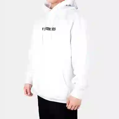 Vetements Logo Hoodie White