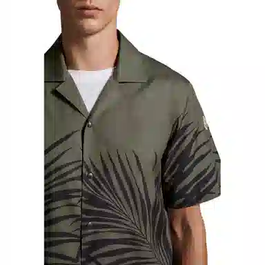 Moncler Tropical Print Short Sleeve Shirt