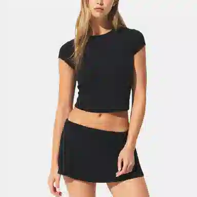 SKIMS DROP NEEDLE POINTELLE BABY TEE FW25T