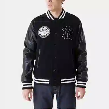 New Era Varsity Jacket Black