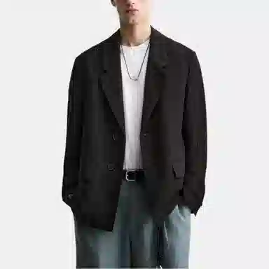 ZARA Pleated Jacquard Blazer