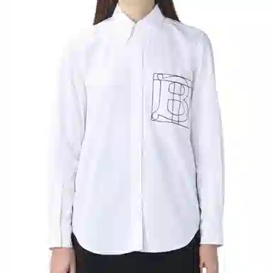 Burberry Logo Print Shirt White