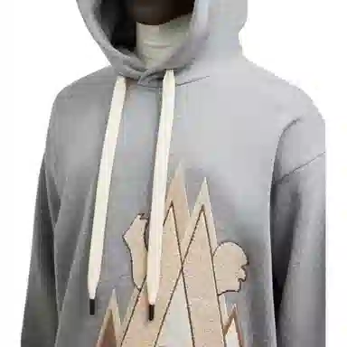 Moncler Logo Hoodie Gray