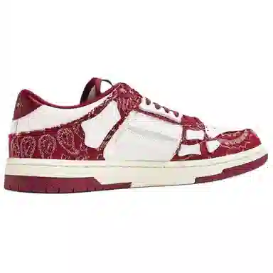 AMIRI Skel-Top Low White Red