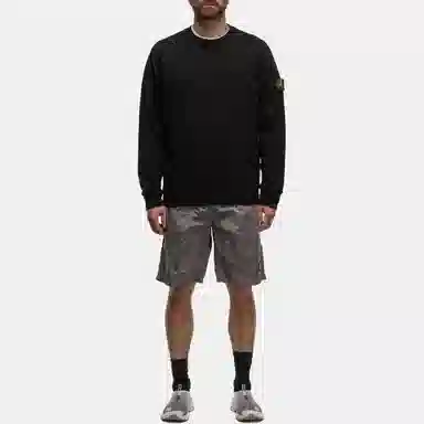 Stone Island SS24 Black Crewneck Sweatshirt