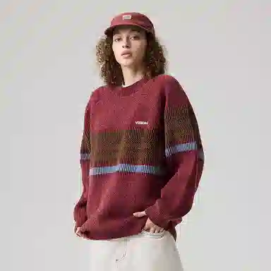 Vision Street Wear Striped Knit Sweater