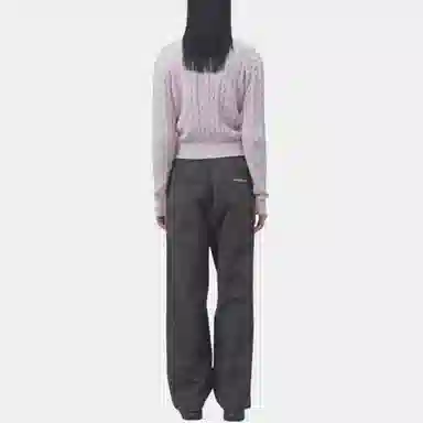 RestRecreation FW25 CABLE V-NECK KNIT TOP V