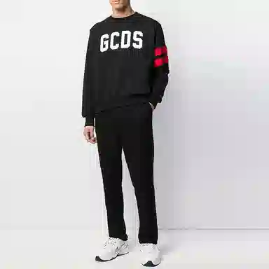 GCDS Logo Crewneck Sweatshirt Black