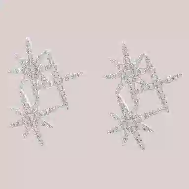 尚先生 简约时尚满天星气质高级感轻奢纯银防过敏百搭 合金 耳钉 女款