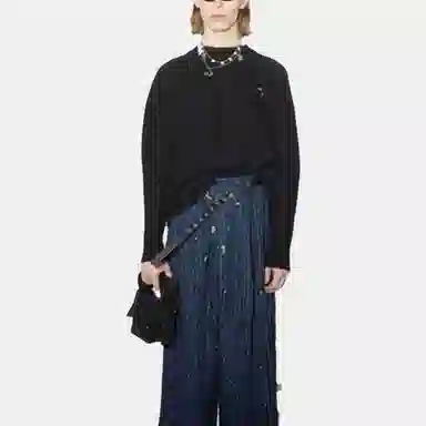 Acne Studios Logo Crewneck Sweater Black