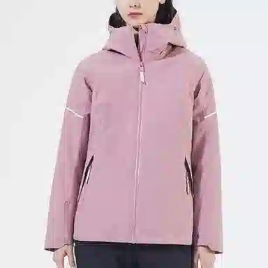 探路者 纯色拉链连帽户外三合一冲锋衣 女款