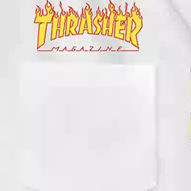 Thrasher Logo Coach Jacket White