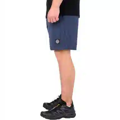 Stone Island Logo Elastic Waist Shorts Blue