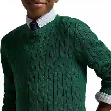 Polo Ralph Lauren FW25 Cable Knit Cotton Sweater Kids