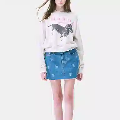 MARDI MERCREDI SWEATSHIRT RAGLAN DDANJI_OATMEAL PINK