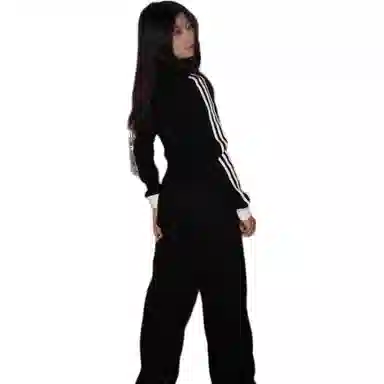 欧迪芬 宽松直筒运动高腰休闲裤 女款