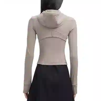 lululemon Hooded Zip Jacket Khaki