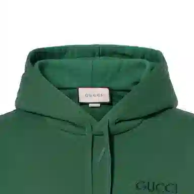 Gucci SS24 Striped Logo Hoodie Green