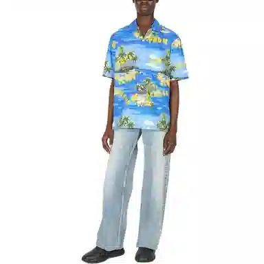 GUCCI SS22 Blue Shirt