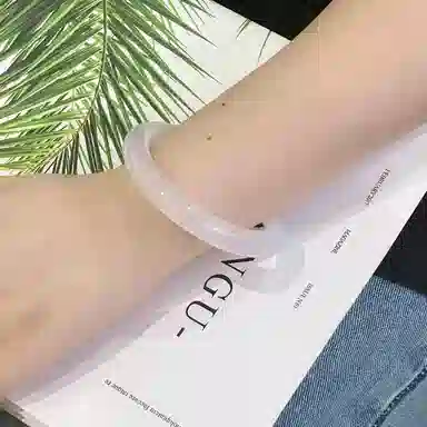 月斐 复古国潮系列 圆条玛瑙玉 玉髓 手镯 女款