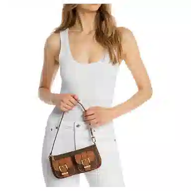 Michael Kors Zoe Logo Shoulder Bag Acorn