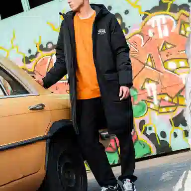 Vans Long Down Jacket Black