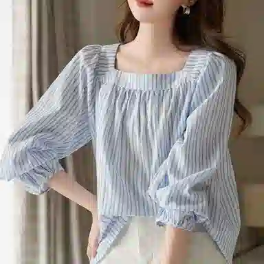 【dme】 气质时尚休闲高级感长袖衬衫 女款 浅蓝色