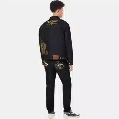 EVISU Seagull Embroidered Denim Jacket