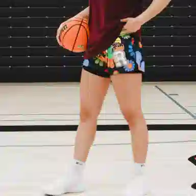 虫小绿 美式潮牌花朵宽松百搭休闲短裤 男女同款