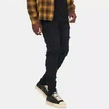 REPRESENT SS21 Vintage Distressed Jeans Black