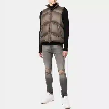 REPRESENT FW22 Grey Distressed Skinny Jeans