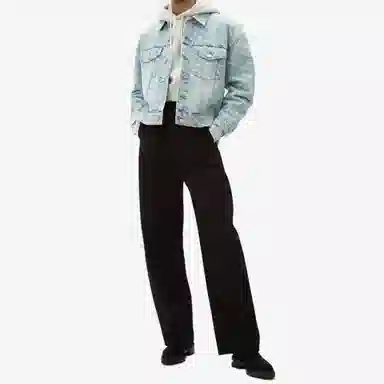 Alexander Wang SS22 Classic Draped Back Jacket Blue