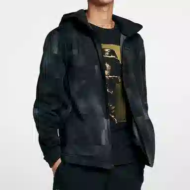 Nike LeBron Camo Hoodie Jacket Black