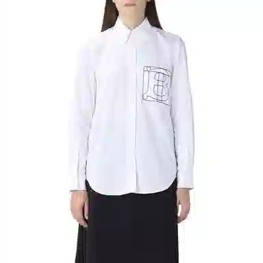Burberry Logo Print Shirt White