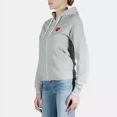 CDG Play Hoodie Grey